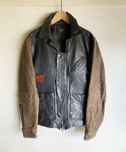  beautiful goods *[Glamb] 19AW regular price 58,850 Durden leather JKT USED processing da-ten leather jacket Rider's 1 sheep leather gram 