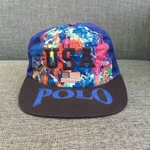 貴重★USA製 POLO SPORT RALPH LAUREN ポロスポーツ ラルフローレン CAP キャップ 帽子 ポロスポ 美品