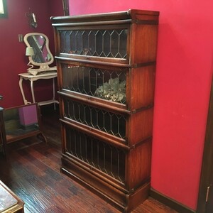  special price! England import antique style Brown wood bookcase Brown wood book shelf Brown wood glass sliding door book shelf display shelf 