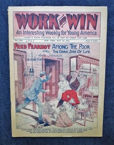 1925年 パルプ雑誌 Work and Win ダイムノヴェル Fred Fearnot Hal Standish 洋書 戦前アメリカ 三文小説