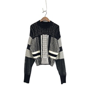 Mame Kurogouchi マメクロゴウチ Plating Mole Knit Sweater ブラック ホワイト 1 MM18AW-KN024
