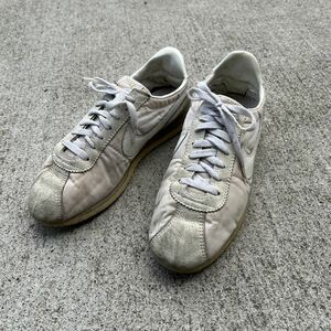 【1990s】ナイロンコルテッツ　ナイキ　NIKE ピンク　白　スウォッシュ　斜め　ビンテージ　古着　スニーカー　靴　28.0 US 9.5