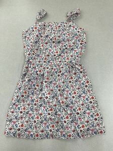 ★GAP★新品★150★花柄★ワンピ★人気の定番★白★スカート部分裏地付き★5.4-1