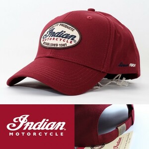 ローキャップ 帽子 メンズ インディアン モトサイクル Indian Motorcycle Patch Hat バーガンディ 2860904 USA モータースポーツ