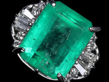 5994S【1円～】新品【RK宝石】≪Emerald≫ 極上天然エメラルド 特大7.12ct!! 極上ダイヤモンド Pt900 超高級リング ダイヤ_画像1