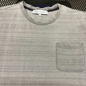 ビームス beams 半袖 ポケット付き Tシャツ Sサイズ ボーダー織 色あせあり（洗濯済み 半袖Tシャツ