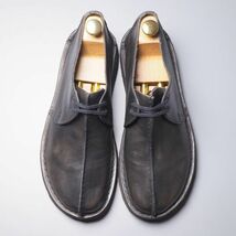 TE1436//*クラークス/Clarks*13292/GB7.5/デザートトレック/ショートブーツ/レザーシューズ/革靴/黒/ブラック_画像1