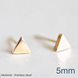  new goods stainless steel triangle earrings yellow gold 5mm. allergy machine what . stainless steel earrings small earrings 18k high quality free shipping 