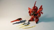 SDガンダム BB戦士 No.365 シナンジュ (機動戦士ガンダムUC)※バックパックと腕部の軸に補修、シール添付アリ　ガンプラ 完成品 ジャンク_画像1