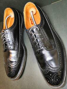 ヴィンテージ フローシャイム インペリアル　FLORSHEIM IMPERIAL ケンムール KENMOOR 革靴 US10B 70s　ウイングチップ　Vクリート　