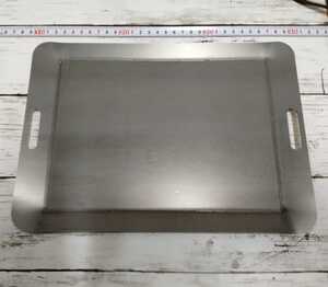 少し大き目厚み4.5mm鉄板 バーベキュー ソロキャンプ 4.5mm厚 295mm×210mm 焼き面235mm×170mm