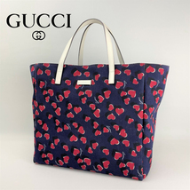 未使用■GUCCI グッチ■ ハートビート ハート柄 キャンバストートバッグ 282439 マザーバック_画像1