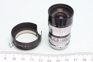 * bright large diameter arukoD mount 1/4 inch 6.5mm f1.8 W-1 metal with a hood Arco aa0677