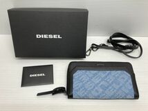 N121-220520-147 DIESEL ディーゼル ショルダー ウォレット ブラック/デニム USED_画像1