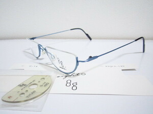 ◆EIGHT G　8グラム　G-14　エイトジー　アンダーリム　メタリックブルー系　眼鏡　未使用品