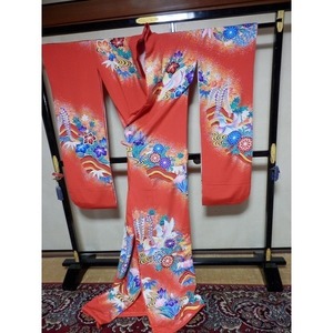  bride san. book@ long-sleeved kimono . red ground ... flowers of four seasons 22074#