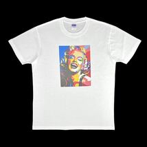 新品 マリリンモンロー 20世紀 セックスシンボル ハリウッド黄金期 映画 ブロンド女優 ポップアート Tシャツ Sサイズ 小さい タイト スリム_画像6