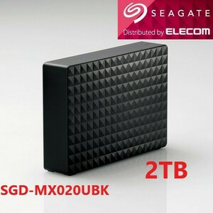 美品●2TB●SGD-MX020UBK(ブラック) USB3.1(Gen1) 対応HDD縦横置き可能MAC/TV録画/PS5対応