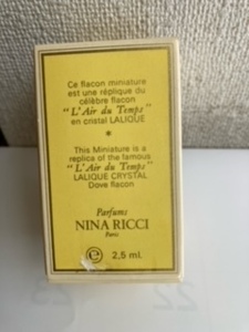 NINA RICCI L,Air du Temps 2,5ml (未使用品）