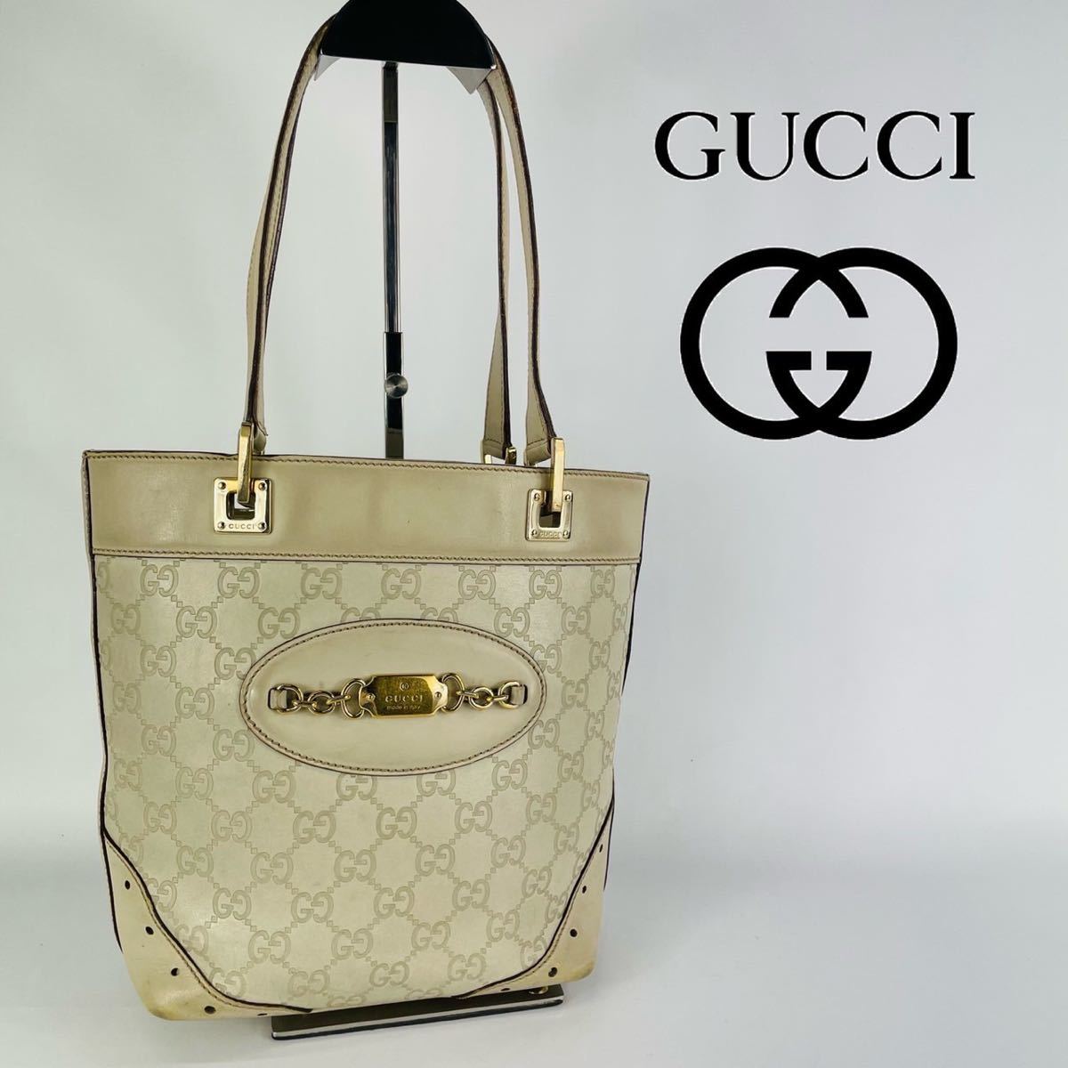GUCCI グッチ シマ カーフ レザー トートバッグ ブラック|PayPayフリマ