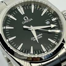 【OMEGA ・オメガ　シーマスター　アクアテラ　36mm ボーイズサイズ　メンズ・レディース黒　ブラック　クオーツ　中古美品】_画像9