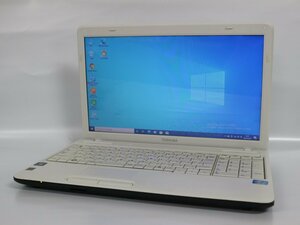 中古ノートパソコン TOSHIBA B351 Windows10 COREi3 4GB 320GB DVDドライブ 15インチ ホワイト系 中古マウス付き