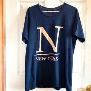 ALLUMER アリュメール　Tシャツ　N NEW YORK ★ネイビー　Mぐらい ビンテージ
