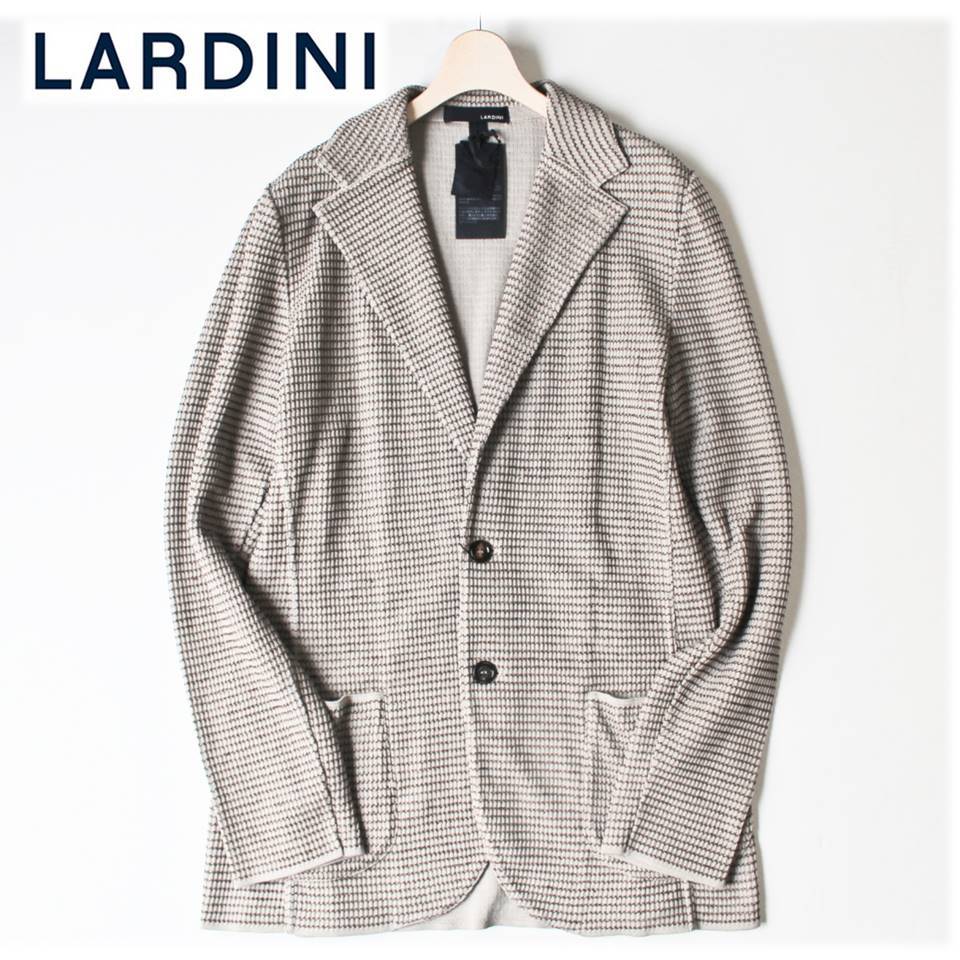 LARDINI ラルディーニ シルクチェックジャケット [41D2305] メンズ 
