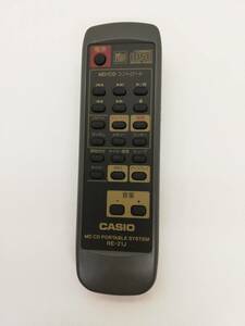 〈225)CASIO　MD CD PORTABLE SYSTEM RE-21J リモコン