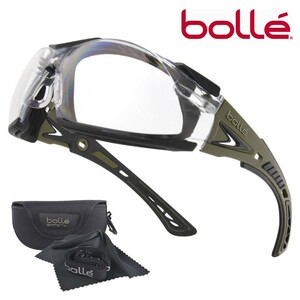 bolle セーフティグラス Rush Plus クリアレンズ ガスケット付 メンズ アイウェア 保護眼鏡 保護メガネ 曇り止め