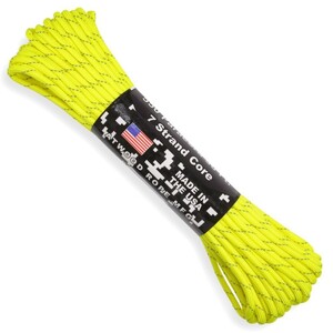 ATWOOD ROPE 反射材 550パラコード タイプ3 ネオンイエロー [ 15m ] アトウッドロープ ARM 商用