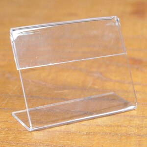 L type card stand table card 1.5mm thickness acrylic fiber display store articles [ 40×50mm / 1 piece ] transparent 