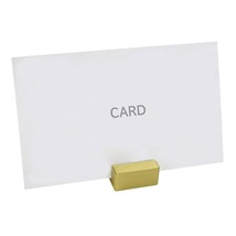 カードスタンド 真鍮製 テーブルカード 席札 [ 小 ] 名刺スタンド 名刺立て 雑貨 文房具 店舗用品 ディスプレイスタンド_画像1