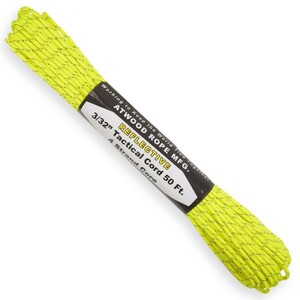 ATWOOD ROPE タクティカルコード 反射材 15m ネオンイエロー アトウッドロープ リフレクティブ 紐 靴ひも 靴紐