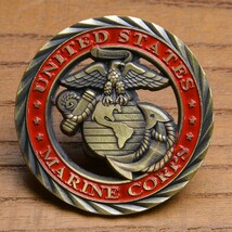 チャレンジコイン 紋章 アメリカ海兵隊 記念メダル Challenge Coin 記念コイン USMC エンブレム 亜鉛合金_画像1