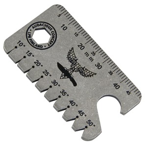 AuCon dog tag type multi tool Dog Tag 2.0 [ silver ] Mini tool measurement . tool multifunction corkscrew spanner 