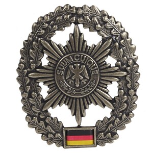 ドイツ軍放出品 記章ピンバッジ 憲兵科 ベレー帽用 BW Feldjager 独軍 部隊 猟兵 階級章 徽章 4本ピン
