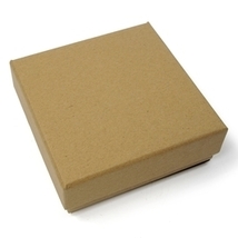 ギフトボックス 貼り箱 10×10×3.5cm アクセサリーケース [ ブラウン / 1個 ] プレゼントボックス_画像3