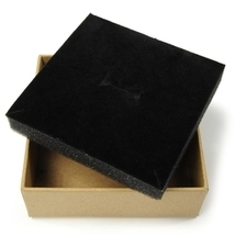 ギフトボックス 貼り箱 10×10×3.5cm アクセサリーケース [ ブラウン / 1個 ] プレゼントボックス_画像4