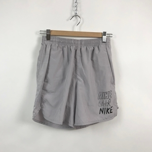 NIKE/ナイキ スポーツウェア ショートパンツ インナーパンツ付き ロゴマーク ライトグレー サイズS レディース