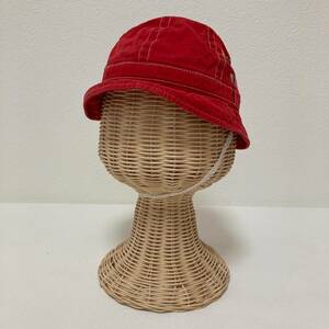 MIKIHOUSE/ミキハウス キッズ 帽子 ハット レッド 赤 ロゴ刺 50サイズ