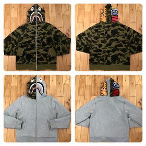 ★リバーシブル★ シャーク パーカー Mサイズ reversible shark full zip hoodie ape bape エイプ ベイプ アベイシングエイプ 1st camo e2