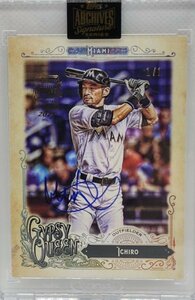 MLB☆イチロー 21 Topps Archives Signature 1枚限定直筆サインカード #1/1！