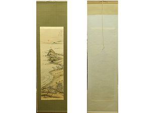 鷹野樗亭 日本画　掛軸　掛け軸　絹に彩色　Japanese hanging scroll　信州の日本画家　物故