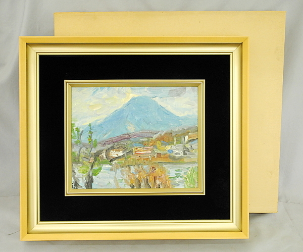 Ken Yanagisawa Lake Shirakaba Oil Painting F3 Western Painting Oil Painting on Canvas Western Painter from Shinshu Used, Painting, Oil painting, Nature, Landscape painting