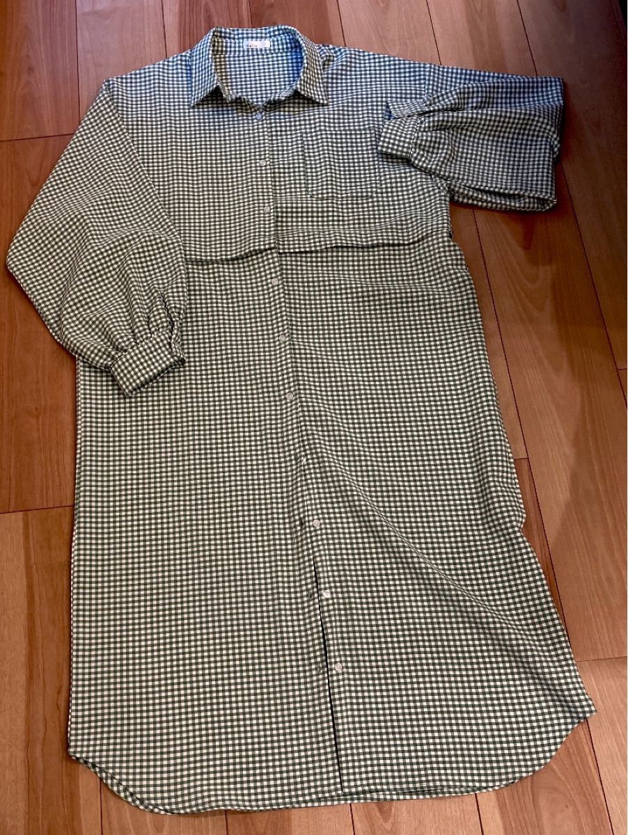 美品セオリーリュクス ロングシャツワンピース 洗える|