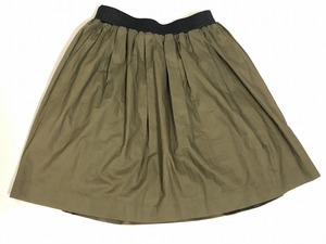 ■【NOLLEY'S】ノーリーズ/リバーシブル スカート[38/M]迷彩柄/カーキ×黒《美品》