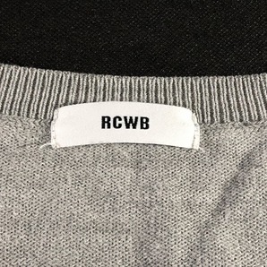 ■【RCWB RODEO CROWNS WIDE BOWL】ボーダーカーディガン[M]灰×白《超美品》の画像4