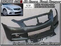 スカイラインV36セダン後期【INFINITI】インフィニティG37S純正フロントUSバンパーカバー(Sportグレード-備品付き)10-14y/USDM北米仕様USA_画像1