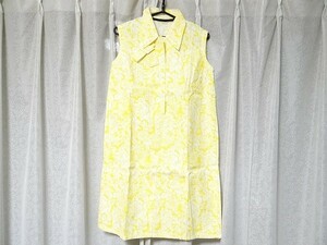 新品 70年代 ビンテージ SUN FLOWER サンフラワー ワンピース ドレス ノースリーブ 花柄 レトロ 昭和 当時物